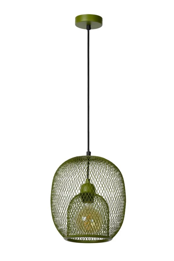 Lucide JERREL - Pendant light - Ø 25 cm - 1xE27 - Green - turned off